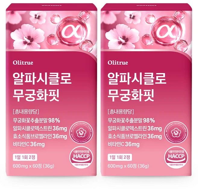 올리트루 알파CD 무궁화핏, 2개, 60정 - 쿠팡