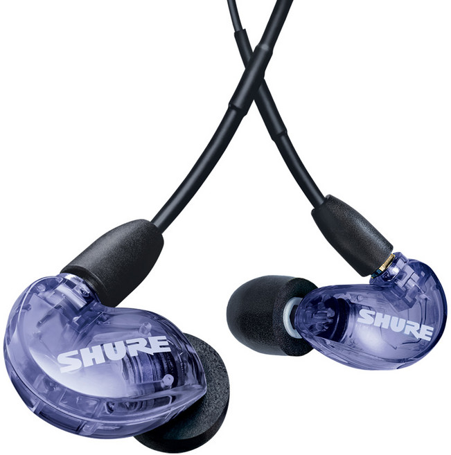 SHURE SE215 SPE PLA 슈어 이어폰 보컬 공연용 음악감상 모니터링 유선 이어폰 퍼플색상 [삼아정품/빠른배송]