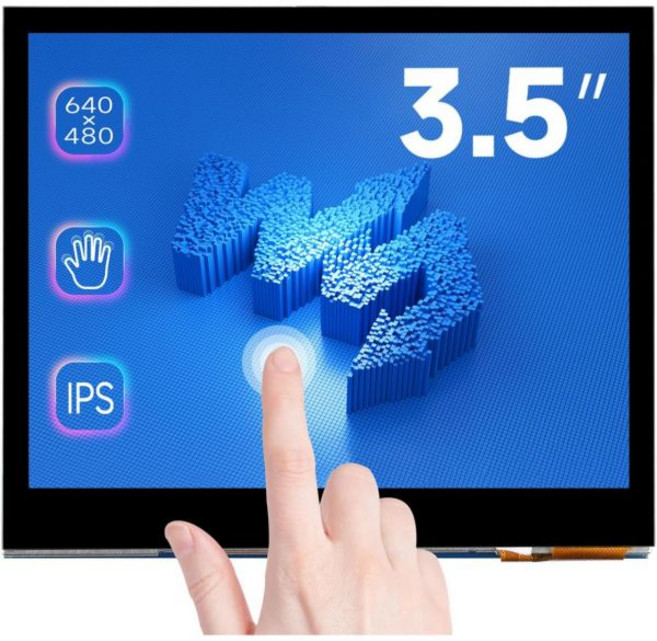 waveshare웨이브셰어 3.5인치 정전식 터치스크린 LCD Raspberry Pi 5/4B/3B/Zero/Zero W/Zero 2W/Pico/Pico WH 640x480 D