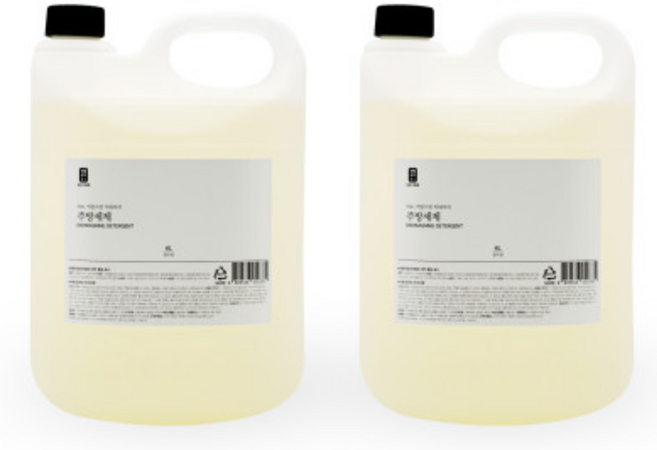 1+1 생활공작소 1종 친환경 대용량 주방세제 4L, 2개