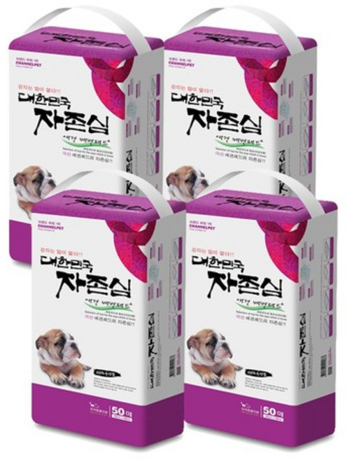 자존심 애견 배변패드 흰색, 50개입, 4개