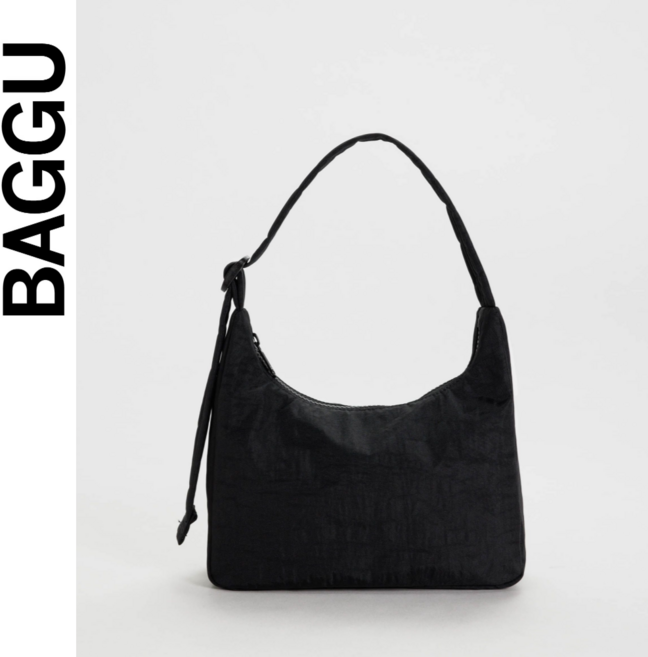 BAGGU 바쿠 미니 나일론 숄더백 블랙