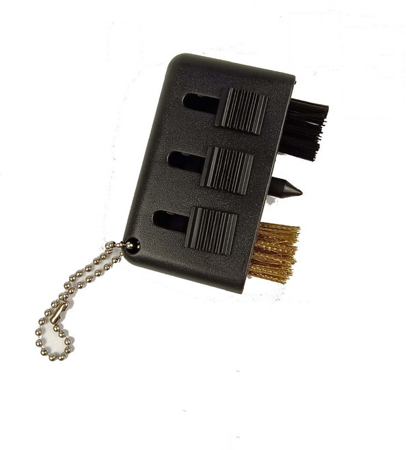 까마느 골프 클럽 헤드 관리 청소 클리너 솔, 검은색, 1개