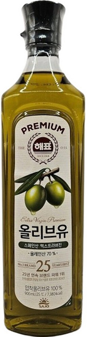 해표)올리브유 900ml, 1개