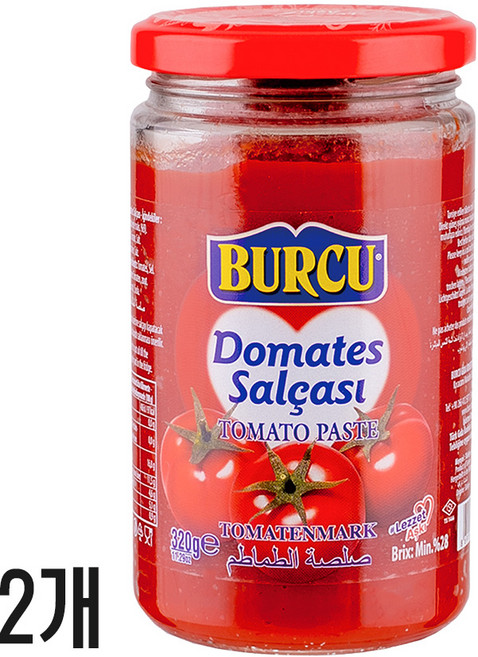 브루저 토마토 페이스트, 2개, 320g