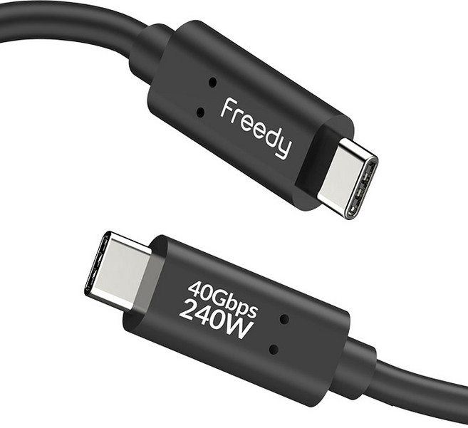 프리디 USB-IF USB4(썬더볼트4) 240W 40Gbps 케이블 1M, 1개