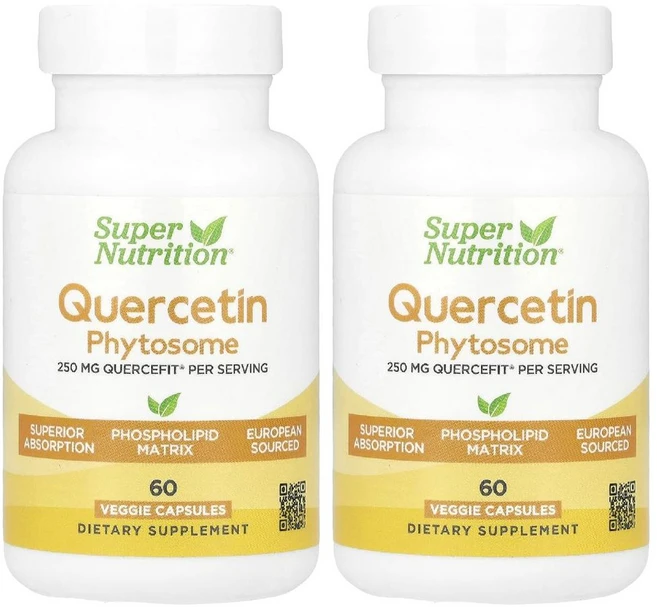 슈퍼뉴트리션 퀘르세틴 케르세틴 Quercetin 250mg 60캡슐 2병, 60정 - 쿠팡