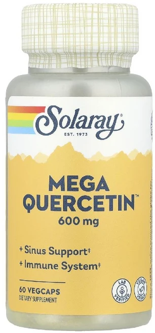 솔라레이 퀘르세틴 매가 Mega Quercetin 600mg 캡슐 60정 - 쿠팡