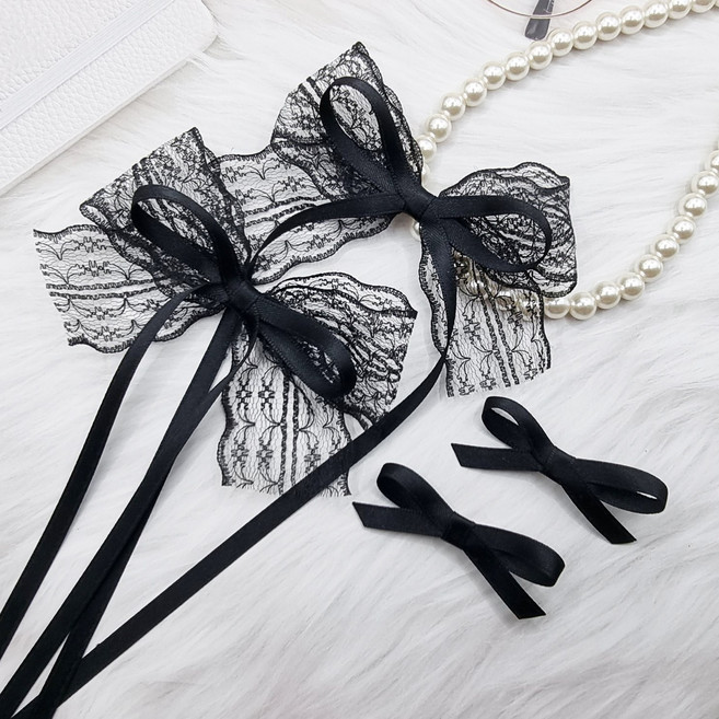 에떼리본 레이스발레코어 집게핀4개 한세트 H142