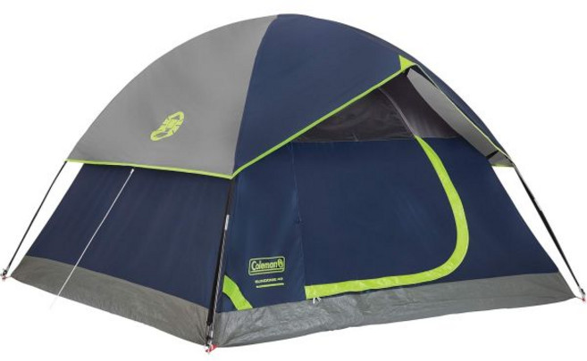 Coleman 콜맨 선돔 4인용 텐트 비와커버 포함 방수 10분 만에 설치, 4 Person, PFAS-Free, Navy Blue