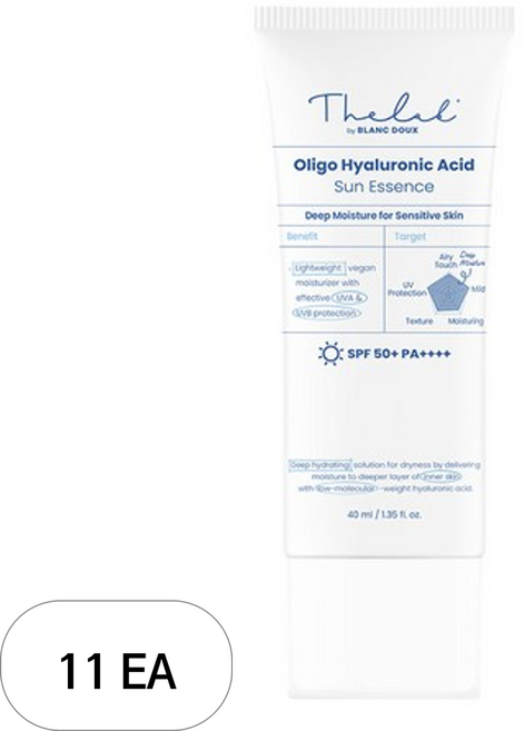 더랩바이블랑두 올리고 히알루론산 선 에센스 SPF50+ PA++++, 11개, 40ml