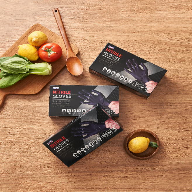 더케어드 셰프 블랙 니트릴장갑 1팩 100매 3팩 300매, 1세트