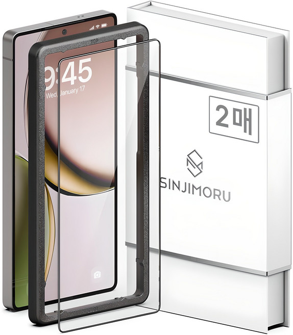 신지모루 풀커버 엣지 강화유리 휴대폰 액정보호필름 2p, 1세트