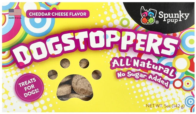 Spunky Pup DogSTOPpers 트리츠 포 독 체다치즈 142g(5oz) Pup (스펑키 펍) - 쿠팡