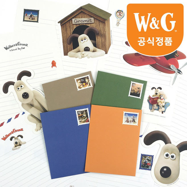 월레스와 그로밋 편지지 4종 1세트, 1개