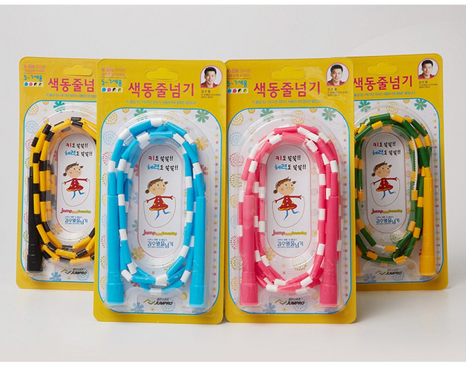 김수열 줄넘기 KSY 유아 색동줄넘기(K-330) 줄팡, 하늘