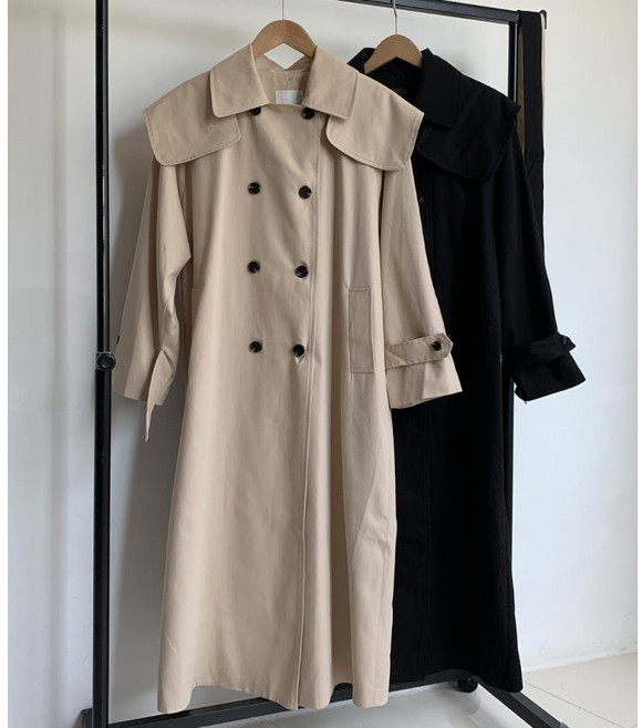 (숏 롱 기장선택) 어텀 케이프 벨트 디테일 트렌치 코트