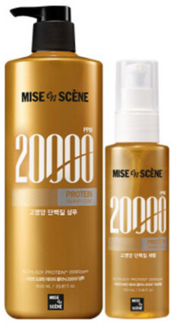미쟝센 프로틴테라피클리닉20000샴푸1000ML + 오일세럼 100ml, 단일구성