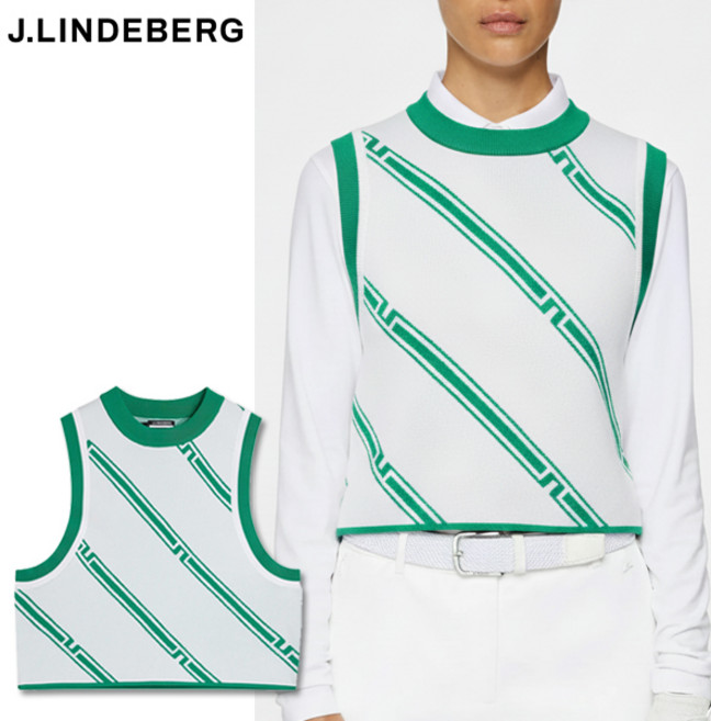 제이린드버그 골프웨어 여성 니트 조끼 / 프레자 니티드 탑 / 멀티 / 레이어드 민소매 티 / AWKW08150 M491