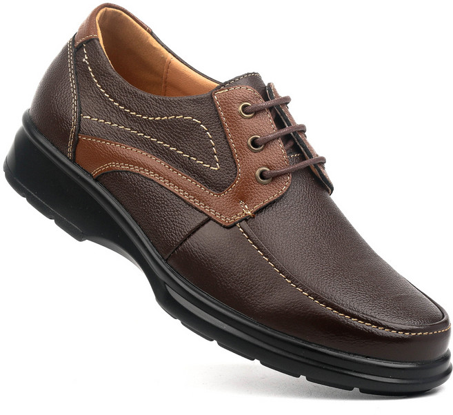 행텐 천연가죽 남자 에어 컴포트화 캐주얼 신발 남성 단화 효도화 중년 신발 구두 발편한 남성용 스니커즈