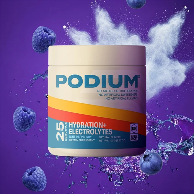 포디엄보충제 운동후 피로완화 고함량 마그네슘125mg+칼륨 무카페인 전해질보충 블루라즈베리맛 100g, 1개 - 쿠팡
