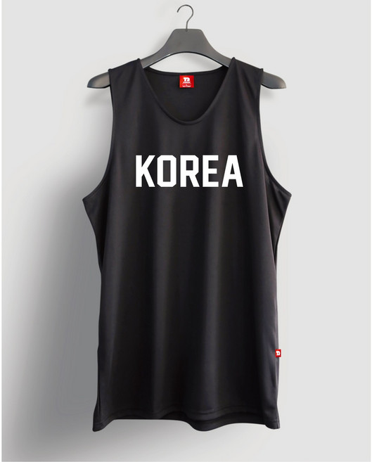 더림 코리아 농구 유니폼 민소매 져지 기능성 트레이닝 바스켓볼 블랙