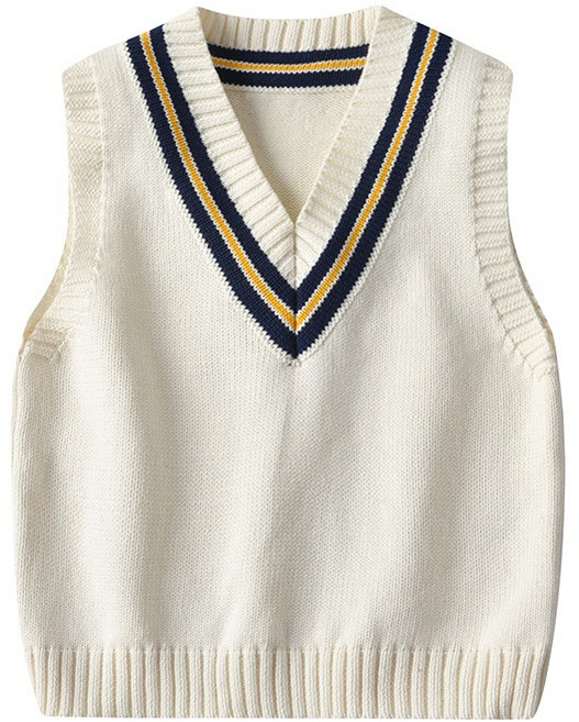 크리스탈하우스 남아 여아 주니어 스쿨룩 V넥 니트 조끼 [285]