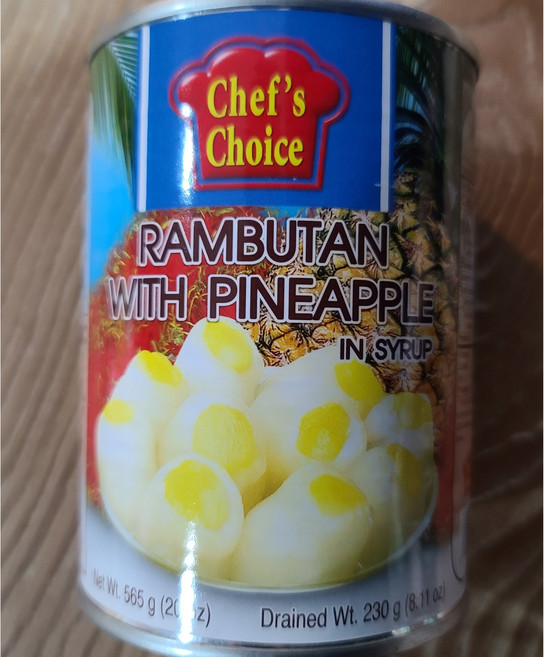 [태국] 과일 통조림 람부탄 앤 파인애플 WORLDFOOD, 2개, 565g