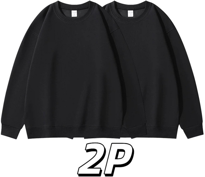 남자 맨투맨 긴팔티 면질 데일리 맨투맨 2장 세트 남자여사 TANLZ-018