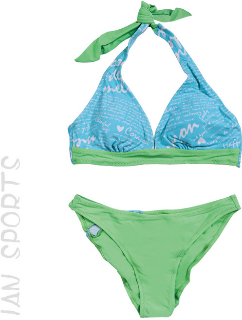 BB-132 이안 홀터넥 비키니 비치웨어 스카이그린