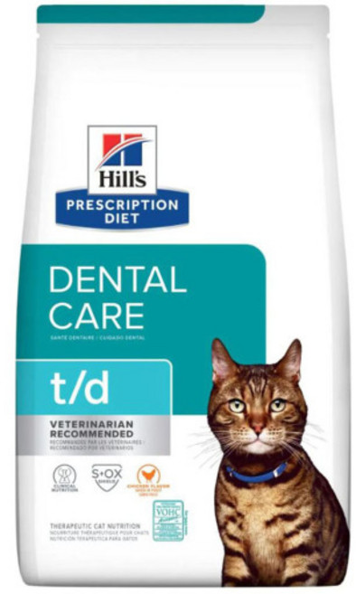 )당일발송( 힐스 캣 td t/d 1.5kg 고양이 구강 구취 치석 처방식사료 dental care chicken flavor, 구강/치석관리, 2개