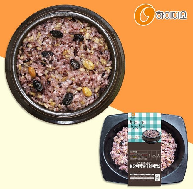 하이미소 절당미랑2단계 발아현미밥 즉석빕 잡곡밥 건강 식단 저염 저당 냉동 밥, 210g, 7개