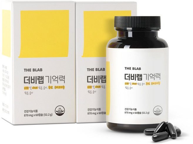 더비랩 기억력 영양제, 2개, 60정
