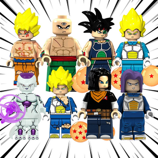 드래곤볼/드래곤볼슈퍼/드래곤볼Z 호환블럭 브릭미니피규어 캐릭터 8종 시리즈 VER.03 취미/수집/장식/컬렉션용 커스텀 블록피겨, 1개, 0309. 드래곤볼 8종 세트 VER.3(로켓)