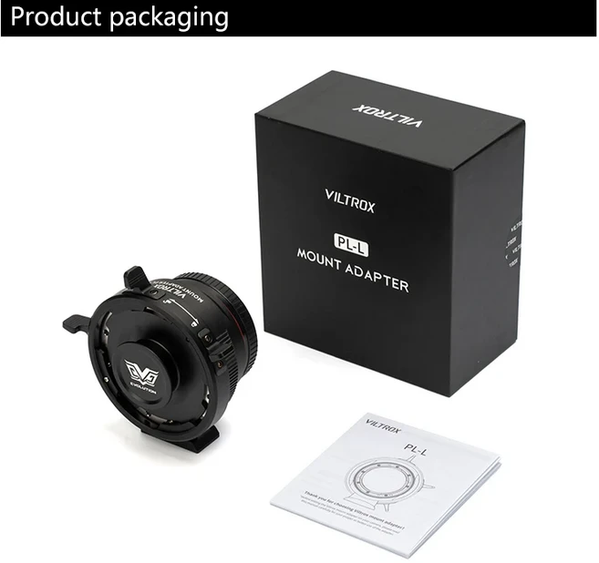 Viltrox PL-L Leica Panasonic Sigma L-마운트 카메라로 렌즈 전송용 어댑터 분리형 베이스 수동 초점 MF, 01 PL-L