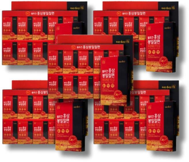횽솸정꽈 홍삼편 봉밀 홍삼절편 봉밀절편 홍삼 절임 말랭이 말랑이 6년근홍삼절편 홍삼편, 5박스, 200g