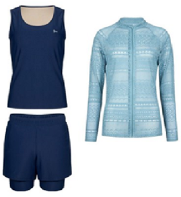 레노마 여성용 크로셰 래쉬가드 세트 RN-LS2F526