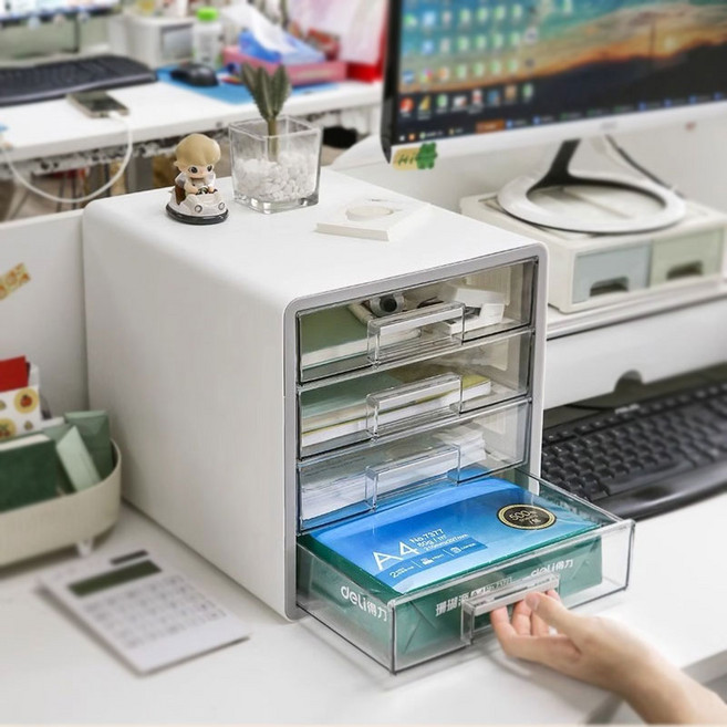 그린트리 A4 서류 정리함 수납함 서류함 4단