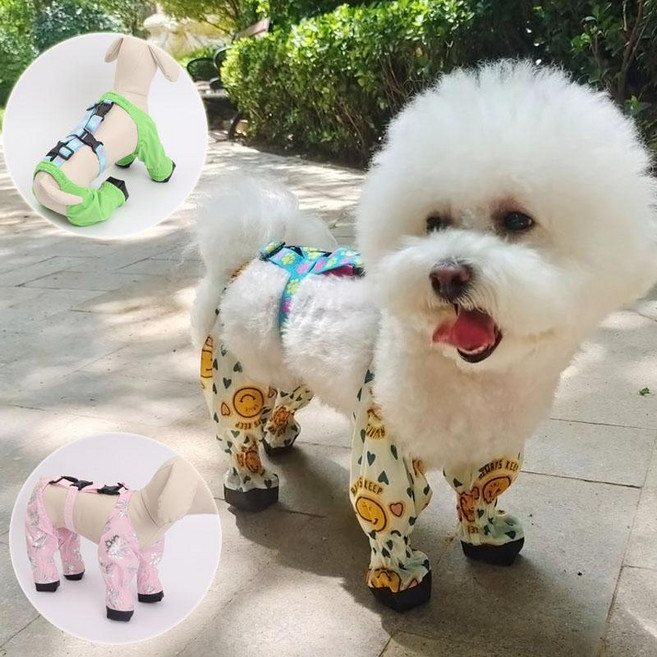 강아지산책옷 진드기방지 반려견 외출복 방수 비숑, 05.방수 스마일, 방수 스마일