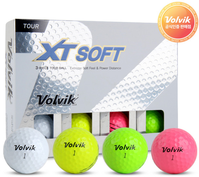[VOLVIK] 볼빅 XT 소프트 3피스 우레탄 골프공, 1개