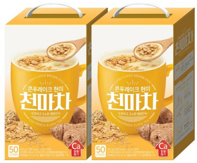 평중 콘푸레이크 현미 천마차, 18g, 100개입, 2개