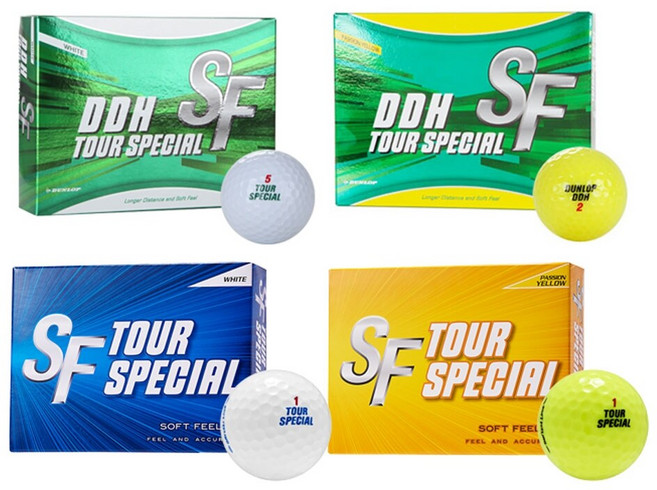 던롭젝시오 NEW DDH/SF 투어 골프볼 2피스, DDH(옐로우), 12개입, 1개