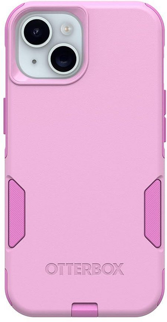 OtterBox 아이폰 16e 15 14 13 커뮤터 시리즈 케이스 - 런 와일드플라워 (핑크) 슬림하고 튼튼함 포켓 친화적 포트 보호