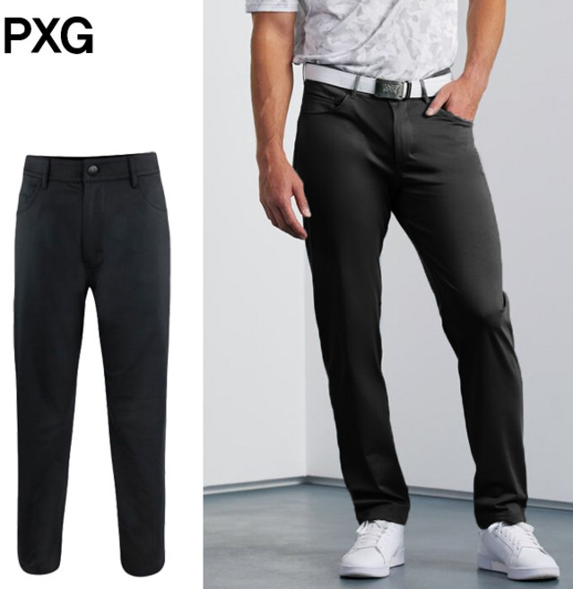 피엑스지 골프웨어 남성 바지 / 에센셜 골프 팬츠 블랙 / 봄 가을 착용 / 기능성 우수 / CM-A-FMPT-01-BK / CMAFMPT