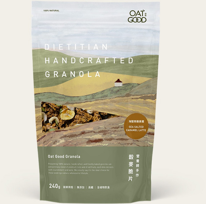 OATGOOD 海鹽焦糖拿鐵穀麥脆片 240g, 1個, 效期：2026/09/27
