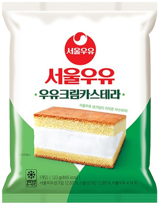 서울우유 우유크림 카스테라, 120g, 3개
