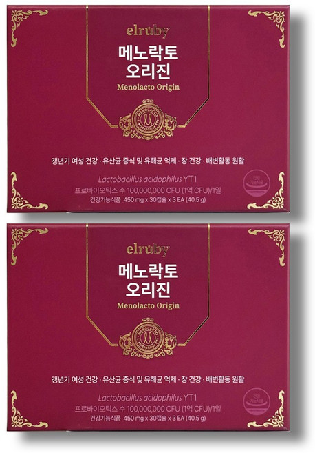 휴온스 메노락토 오리진 갱년기 유산균 YT1, 2개, 90정 2개