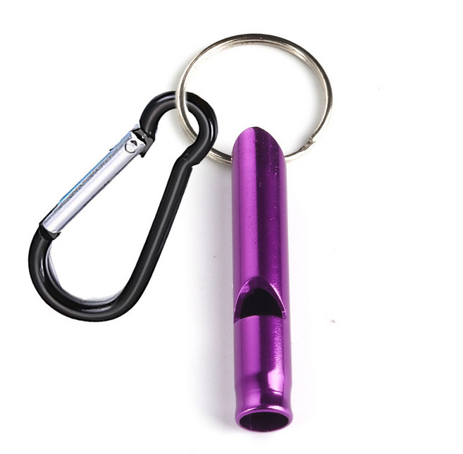 휴대용 고리 호신용 호루라기 5종 세트, 5개, 퍼플
