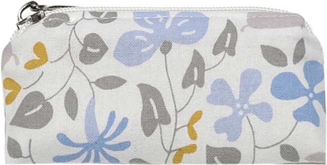 파우마우 면 지퍼 도장 파우치, 블라썸블루, 1개