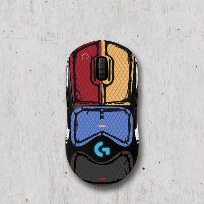 라나야 지슈라 커스텀 마우스 그립 테이프 논슬립 스티커 G PRO X SUPERLIGHT, 1개, 애니메이션